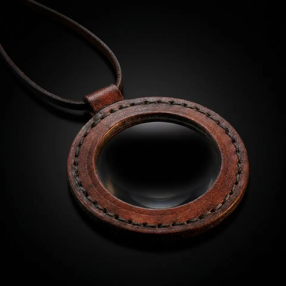 Pure Leather Wearable Magnifier 2" with Leather Belt