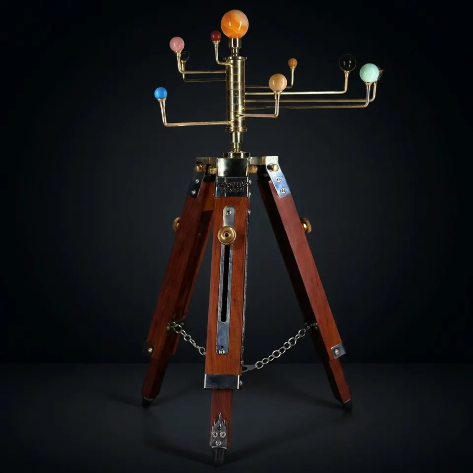Planetarium Solar System on Rosewood Tripod Stand – Luxury Cosmos Gift