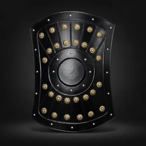 Templar Knight Steel Crusader Shield with Small view 1