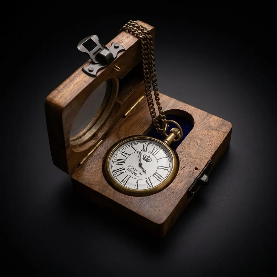 Brass Pocket Watch — Choice of Gift Box