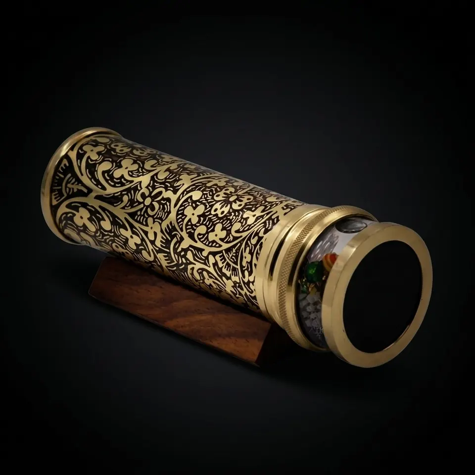 Etched Brass Oil Chamber Kaleidoscope