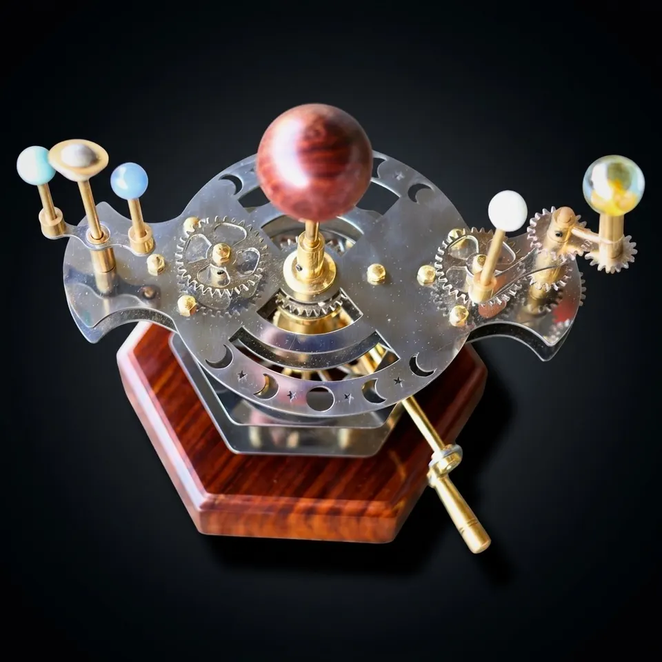 Brass Solar System Orrery, Shelf Display