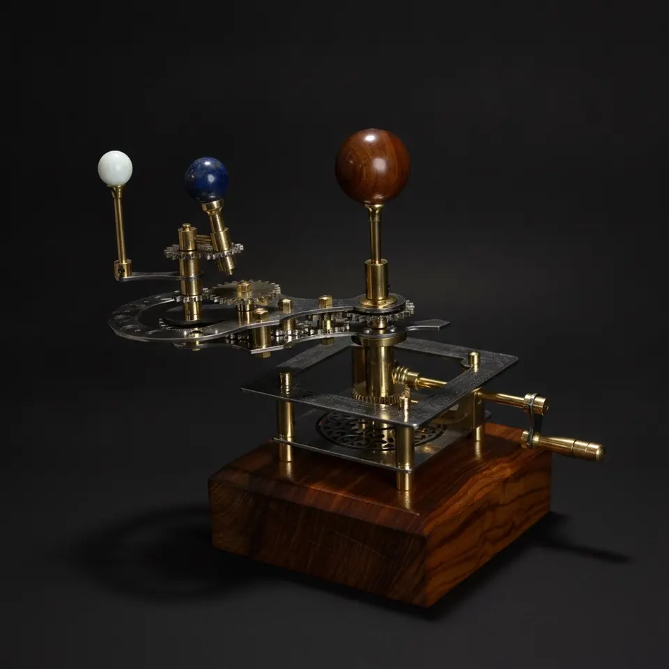 Brass Sun-Earth-Moon Tellurion, Desk Model