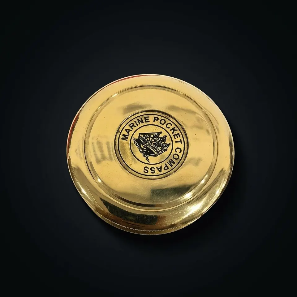 Polished Brass Compass
